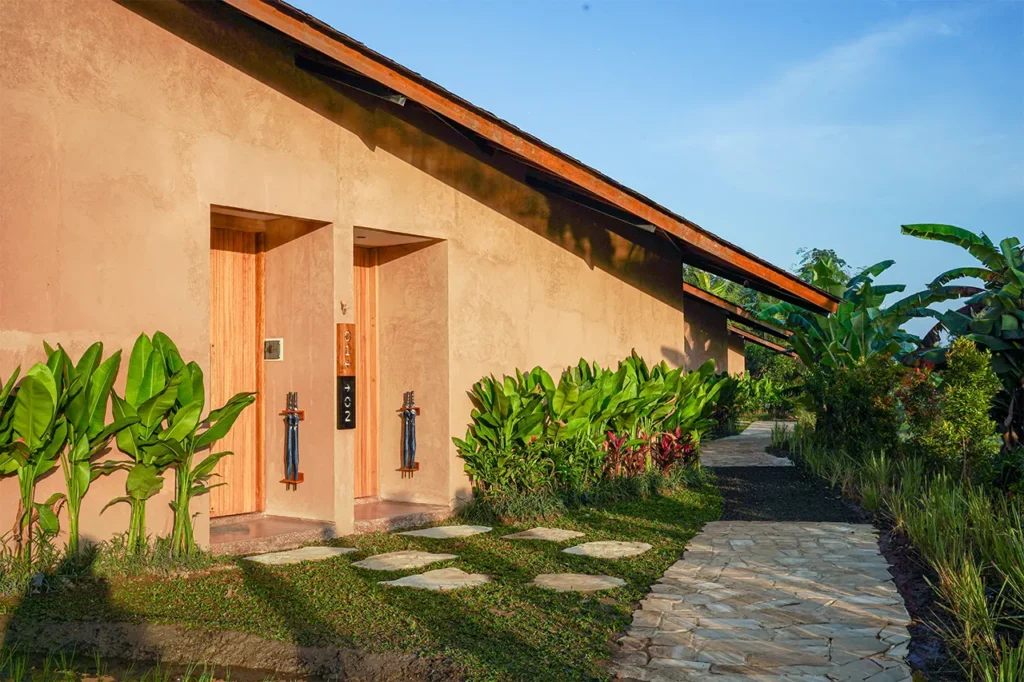 Modern villa architecture blending into Ubud's jungle landscape